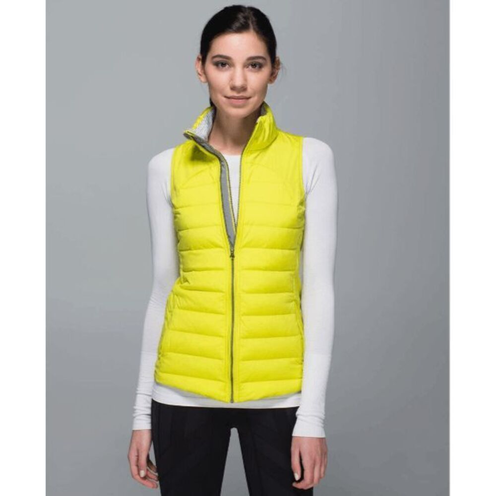 Lululemon Fluffed Up Goose Down Neon Puffer Vest Women's Size 4US